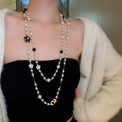 chanel pearl necklace dupe|faux chanel jewelry website.